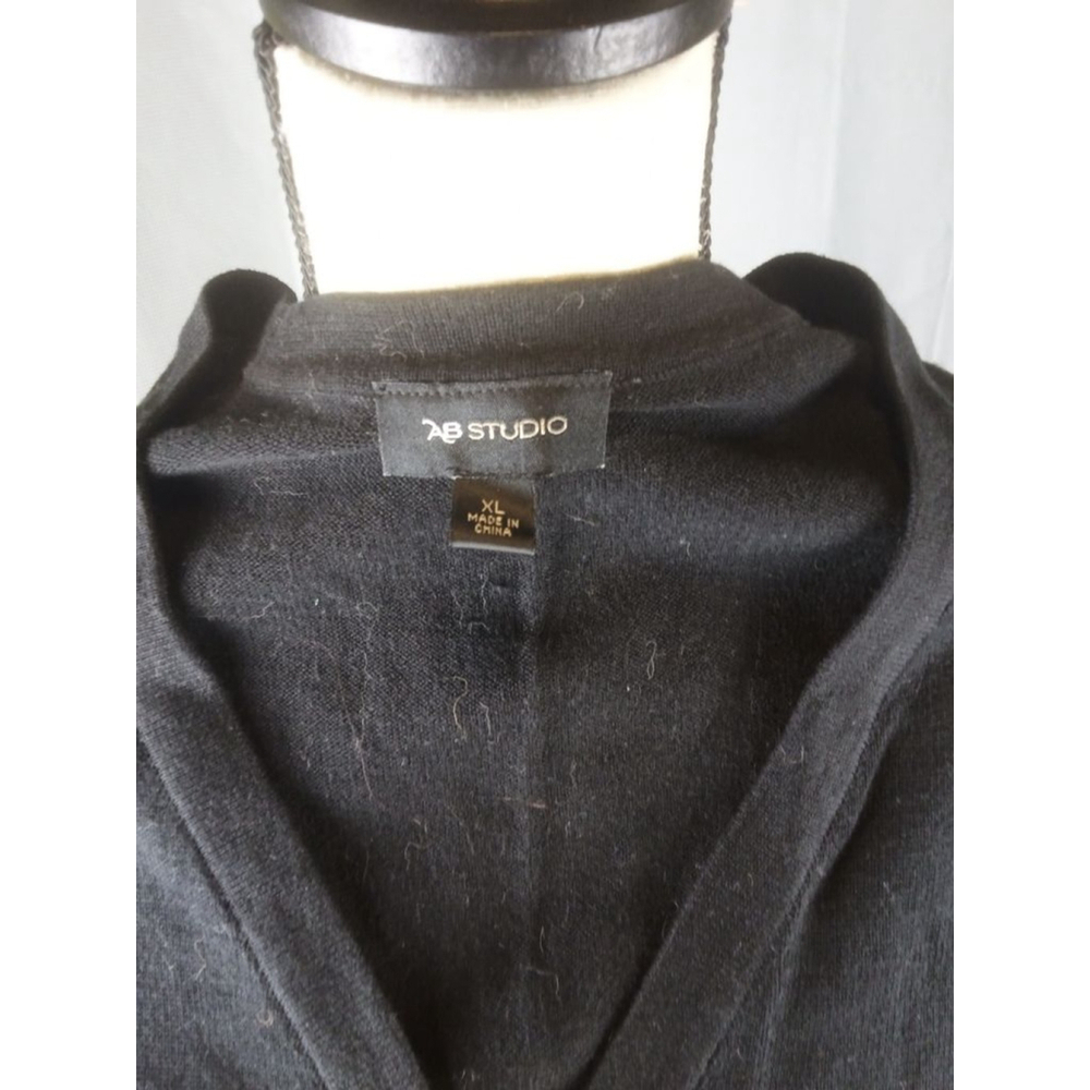 Women's AB Studio Black Cardigan Sweater XL - Picture 4 of 4